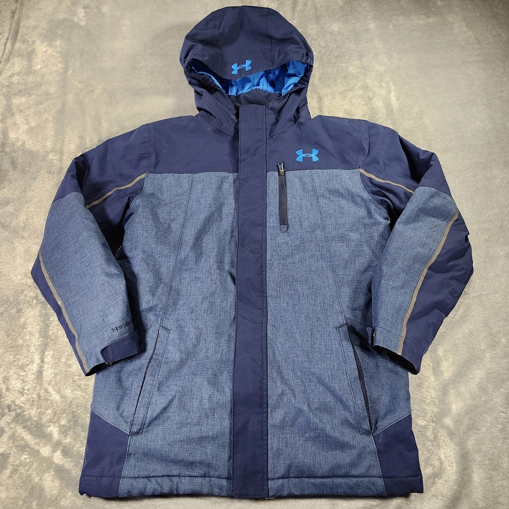 Under Armour Ski Jacket Blue Coldgear Loose Youth Extra Large